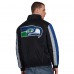 Seattle Seahawks Starter Black Thursday Night Gridiron Vintage Logo Half-Zip Jacket