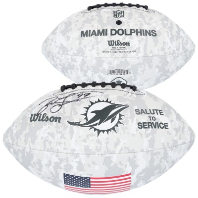 Jason Taylor Miami Dolphins Autographed Fanatics Authentic 2024 Salute To Service Wilson Football