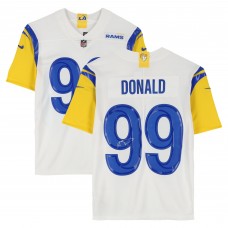 Aaron Donald Los Angeles Rams Autographed Fanatics Authentic White Nike Limited Jersey Aaron Donald Los Angeles Rams Autographed Fanatics Authentic White Nike Limited Jersey