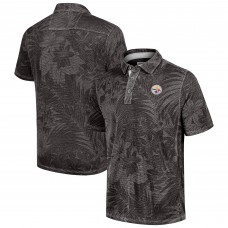 Pittsburgh Steelers Tommy Bahama Black Sport Santiago Paradise Polo