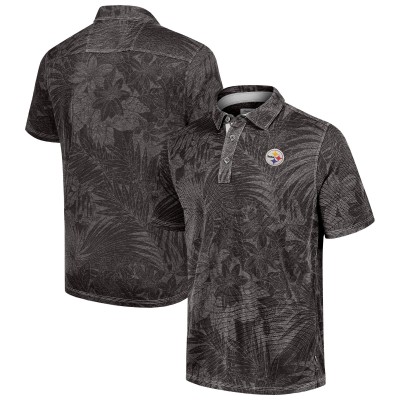 Pittsburgh Steelers Tommy Bahama Black Sport Santiago Paradise Polo