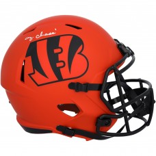 JaMarr Chase Cincinnati Bengals Autographed Fanatics Authentic Riddell Rave Speed Replica Helmet