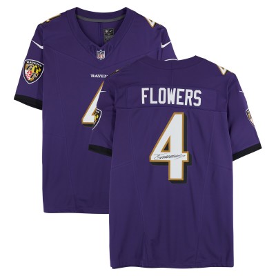 Игровая джерси Zay Flowers Baltimore Ravens Autographed Fanatics Authentic Purple Nike Vapor F.U.S.E. Limited