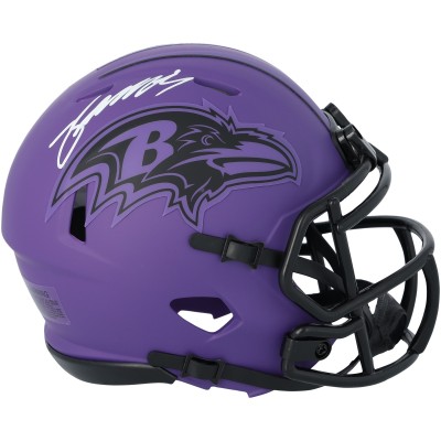 Zay Flowers Baltimore Ravens Autographed Fanatics Authentic Riddell Rave Speed Mini Helmet