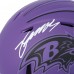 Zay Flowers Baltimore Ravens Autographed Fanatics Authentic Riddell Rave Speed Mini Helmet