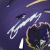 Zay Flowers Baltimore Ravens Autographed Fanatics Authentic Riddell 2024 Alternate Speed Mini Helmet