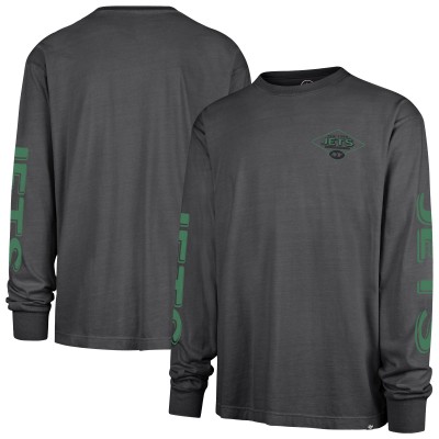 New York Jets 47 Charcoal Cairn Ravine Foundation Long Sleeve T-Shirt
