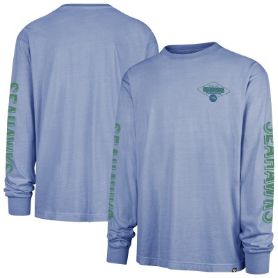 Seattle Seahawks 47 Blue Cairn Ravine Foundation Throwback Long Sleeve T-Shirt