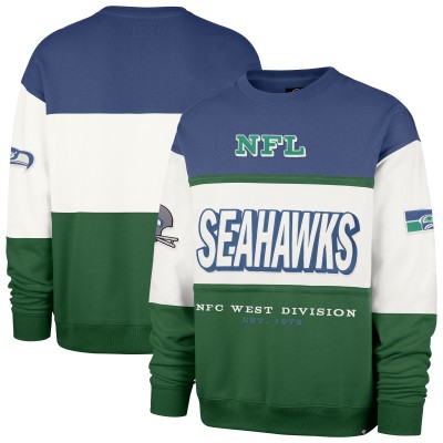 Seattle Seahawks 47 Royal/Green Throwback Breeze Maximalist Sweatshirt