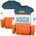 Miami Dolphins 47 Aqua/Orange Throwback Breeze Maximalist Sweatshirt