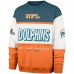 Miami Dolphins 47 Aqua/Orange Throwback Breeze Maximalist Sweatshirt