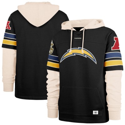 Los Angeles Chargers 47 Black Split Zone Cornerback Duo Hoodie