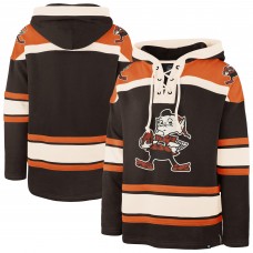 Толстовка Cleveland Browns 47 Brown Throwback Superior Lacer