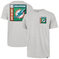 Miami Dolphins 47 Gray Chrome Plate Franklin T-Shirt