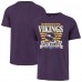 Minnesota Vikings 47 Purple Stripe Splash Franklin T-Shirt
