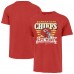 Kansas City Chiefs 47 Red Stripe Splash Franklin T-Shirt