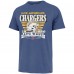 Los Angeles Chargers 47 Powder Blue Stripe Splash Franklin T-Shirt