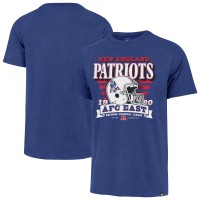 New England Patriots 47 Royal Stripe Splash Franklin Throwback T-Shirt