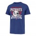 New England Patriots 47 Royal Stripe Splash Franklin Throwback T-Shirt