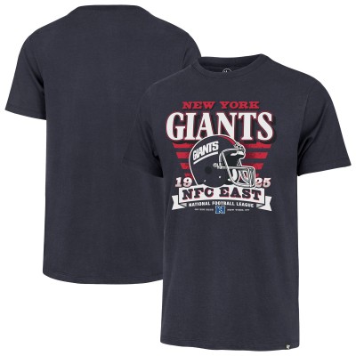 New York Giants 47 Navy Stripe Splash Franklin Throwback T-Shirt