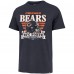 Футболка Chicago Bears 47 Navy Stripe Splash Franklin Throwback