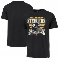 Футболка Pittsburgh Steelers 47 Black Stripe Splash Franklin Throwback