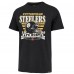Футболка Pittsburgh Steelers 47 Black Stripe Splash Franklin Throwback