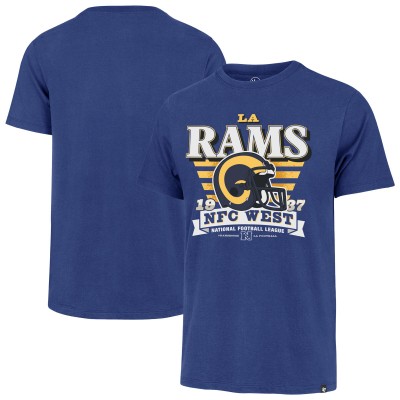 Los Angeles Rams 47 Stripe Splash Franklin Throwback T-Shirt - Royal