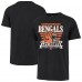Cincinnati Bengals 47 Black Stripe Splash Franklin Throwback T-Shirt