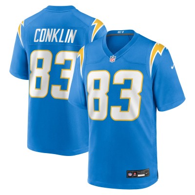Los Angeles Chargers Tyler Conklin Nike Powder Blue Team Game Jersey