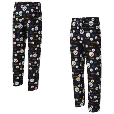 Pittsburgh Steelers Concepts Sport Black Mosaic All Over Print Pants