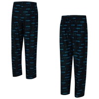 Carolina Panthers Concepts Sport Black Mosaic All Over Print Pants