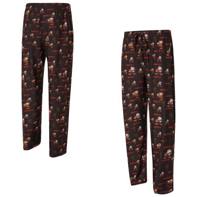 Cleveland Browns Concepts Sport Brown Retro Mosaic Allover Print Knit Pants