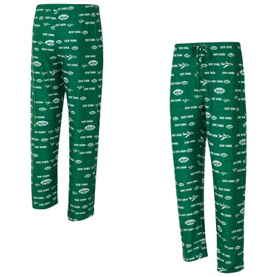 New York Jets Concepts Sport Green Retro Mosaic Allover Print Knit Pants