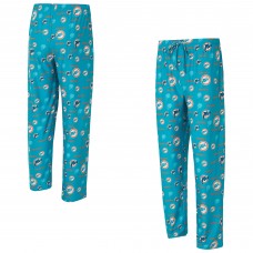 Miami Dolphins Concepts Sport Aqua Retro Mosaic Allover Print Knit Pants Miami Dolphins Concepts Sport Aqua Retro Mosaic Allover Print Knit Pants