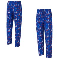 New England Patriots Concepts Sport Royal Retro Mosaic Allover Print Knit Pants