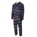 Chicago Bears Concepts Sport Navy Shuffle All-Over-Print Microfleece Full-Zip Union Suit