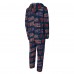 Chicago Bears Concepts Sport Navy Shuffle All-Over-Print Microfleece Full-Zip Union Suit