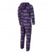 Baltimore Ravens Concepts Sport Purple Shuffle All-Over-Print Microfleece Full-Zip Union Suit