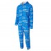 Detroit Lions Concepts Sport Blue Shuffle All-Over-Print Microfleece Full-Zip Union Suit