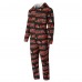 Cleveland Browns Concepts Sport Brown Shuffle All-Over-Print Microfleece Full-Zip Union Suit