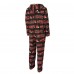 Cleveland Browns Concepts Sport Brown Shuffle All-Over-Print Microfleece Full-Zip Union Suit