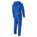 Buffalo Bills Concepts Sport Royal Shuffle All-Over-Print Microfleece Full-Zip Union Suit