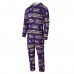 Minnesota Vikings Concepts Sport Purple Shuffle All-Over-Print Microfleece Full-Zip Union Suit