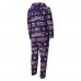 Minnesota Vikings Concepts Sport Purple Shuffle All-Over-Print Microfleece Full-Zip Union Suit