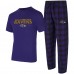 Футболка Baltimore Ravens Concepts Sport Purple/Black Avondale & Flannel Pants Set