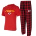 Kansas City Chiefs Concepts Sport Red/Black Avondale T-Shirt & Flannel Pants Set