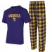Minnesota Vikings Concepts Sport Purple/Gold Avondale T-Shirt & Flannel Pants Set