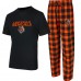 Cincinnati Bengals Concepts Sport Black/Orange Avondale T-Shirt & Flannel Pants Set