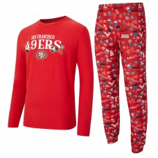 San Francisco 49ers Concepts Sport Scarlet Chestnut Long Sleeve Top & Pants Set